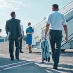 Executive black car at San Antonio International Airport ready for private transfer