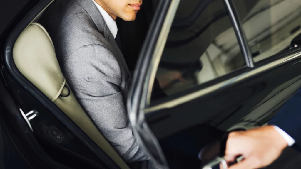 Luxury black car providing greater Houston area private transportation