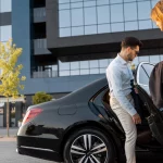 Luxury town car service Houston TX black sedan with chauffeur