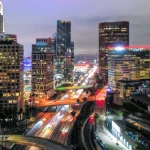 Wall Map Houston with private car service route planning