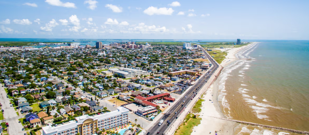 Luxury limo service from Houston to Galveston with professional chauffeur